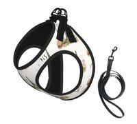 Paris Eiffel Tower Pet Leash Vest For Small Dogs Cats Reflective Adjustable Soft Outdoor Walking Hiking Training