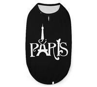 Paris Eiffel Tower Pets Shirt Vest Cute Dog Tank Top Soft Sleeveless T-Shirt for Puppy Kitty Cats 2XL