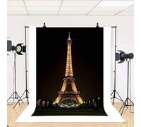 Paris Eiffel Tower Photography Backdrop Night View Famous City Landmark Background Interior Decor Banner Portrait Shooting props 200x140CM