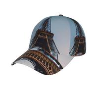 Paris Eiffel Tower Print Baseball Cap Adjustable Baseball Hat for Running Workouts and Outdoor Activities All Seasons Black, Black, One size