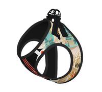 Paris Eiffel Tower Print Dog Harness Reflective Pet Vest Harness Puppy Harnesses Leash Set,For Walking Training