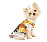 Paris Eiffel Tower Print Dog Shirt Summer Pet T-Shirts Stretchy Cats Dogs Tee Shirt Sleeveless Tank Top Dog Vest