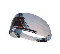 Paris Eiffel Tower Print Elastic Exercise Headband â€“ Breathable Sports Head Wrap for Yoga, Running, Cycling, Gym Workouts