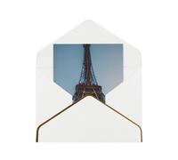 Paris Eiffel Tower Print Greeting Card Paper, Half Fold To Cards For Birthday, Wedding, Party.