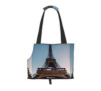 Paris Eiffel Tower Print Pet Tote Bag,Single Shoulder Carrier, Pet Travel Handbag For Small Dogs & Cats Outings