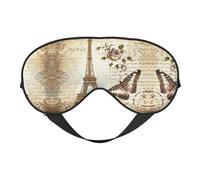 Paris Eiffel Tower Print Sleep Mask Eye Masks Blindfold Eye Cover Eyeshade for Night Sleeping Travel Airplane Ues