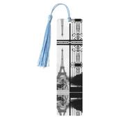 Paris Eiffel Tower Print Wooden Bookmark Bookmarks with Tassels Book Marks for Reading Hardcover Books Notebooks