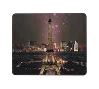 Paris Eiffel Tower Printed Gaming Mouse Pad 10.3x8.3 Inches, Non-Slip Rubber Base Laptop Mousepad Desk Mat with Stitched Edges for Gamer, Office, Home