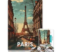Paris Eiffel Tower Puzzles for Adults And Teenagers,Challenging Game And Family Play for Is Ideal As A Gift for The Whole Family 50x75cm
