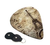 Paris Eiffel Tower Set Of 6 Guitar Plectrums For Acoustic Guitar, Electric Guitar, Bass, Ukulele - Thin, Medium And Thick.