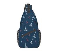 Paris Eiffel Tower Sling Bag, Chest Bag Daypack, Crossbody Sling Backpack for Travel Sports Running Hiking