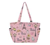 Paris Eiffel Tower Tote Bag for Women, Lightweight Tote Bag for Travel