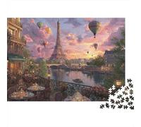 Paris Eiffel Tower View_2 1000 Pieces Eco-Friendly Paper Premium Puzzle for Kids, Mind Relaxation Puzzle, Office Break Fun, Puzzle 52x38cm/1000pcs