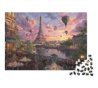 Paris Eiffel Tower View_2 1000pc Jigsaw of Eco-friendly Board Colourful Jigsaws As A Fun And Challenging Family Game for Collectible Art 70x50cm/1000pcs