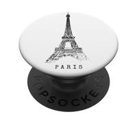 Paris Eiffel Tower Vintage Skyline I Love France Tour Eiffel PopSockets Adhesive PopGrip