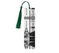 Paris Eiffel Tower Wooden Bookmark - Beautiful Double-Sided Printed Bookmarks Made from High-Quality Poplar Wood for Books, Journals & More