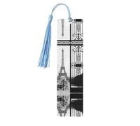 Paris Eiffel Tower Wooden Bookmark - Beautiful Double-Sided Printed Bookmarks Made from High-Quality Poplar Wood for Books, Journals & More