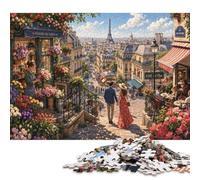 Paris Eiffel Tower Wooden Jigsaw Puzzle 1000 Pieces, Travel Art Gift