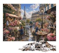 Paris Eiffel Tower Wooden Jigsaw Puzzle 300 Pieces, Rainy Day Puzzle