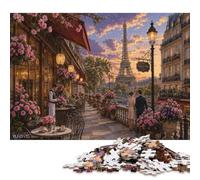 Paris Eiffel Tower Wooden Jigsaw Puzzle 500 Pieces, Rainy Day Puzzle