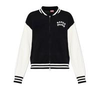 Paris Emblem Varsity Cardigan - male - Kenzo - Cardigans - Black - XL - Knitwear XL