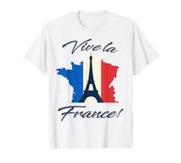 Paris Flag Eiffel Tower French Souvenir Vive la France T-Shirt