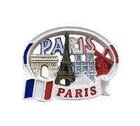 Paris France 3D Oval Refrigerator Magnet Souvenir Resin Collection, Paris Fridge Magnet Gift Magnetic Sticker Home Kitchen Decoration