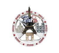 Paris France 3D Round Refrigerator Magnet Souvenir Resin Collection, Paris Fridge Magnet Gift Magnetic Sticker Home Kitchen Decoration