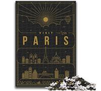 Paris France Adult Jigsaws 1000 Pieces Difficult, Challenging Difficult Deal As Gifts for The Whole Family 1000pcs(26x38cm)