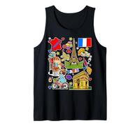 Paris France Aesthetic, Cute French Travel Souvenir Tee Tank Top