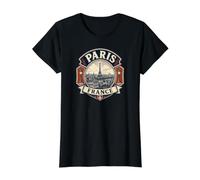 Paris France Cityscape Value Graphic T-Shirt, Women, Black, L