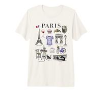 Paris France Cute French Language Eiffel Tower Trip Souvenir Premium T-Shirt
