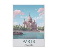 Paris France,DIY Paint by Numbers for Adults Beginner, Easy Paint by Numbers for Beginner,Acrylic Watercolor Paint by Number for Kids Gift Decor(50x60cm) 19.6x23.6 inches-FM3