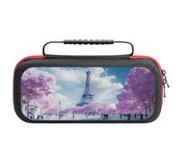 Paris France E-iffel Tower Spring Carrying Case Compatible with Switch Accessories Holds 20 Game Cartridge