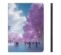Paris France E-iffel Tower Spring Compatible with iPad Protective Case with Pen Holder Book Style