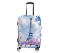 Paris France E-iffel Tower Spring Luggage Case Cover Protective Washable Suitcase Covers Anti Scratch Baggage Fits 19-32 Inch XL