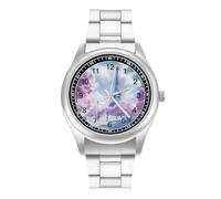 Paris France E-iffel Tower Spring Men's Steel Strap Watch Easy Reader Casual Silver Dial Fashion Analog Watches