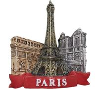 Paris France Eiffel Tower 3D Refrigerator Magnet - Resin Souvenir Fridge Decoration for Home, Kitchen, Office
