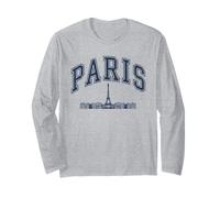 Paris France Eiffel Tower Cityscape Graphic Travel Souvenir Long Sleeve T-Shirt