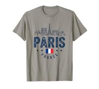 Paris France Eiffel Tower Cityscape Travel Landmark Souvenir T-Shirt