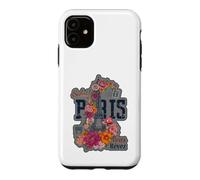 Paris France Eiffel Tower Floral Graphic Design Salut Vous Case for iPhone 11
