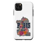 Paris France Eiffel Tower Floral Graphic Design Salut Vous Case for iPhone 11 Pro Max
