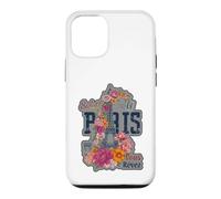Paris France Eiffel Tower Floral Graphic Design Salut Vous Case for iPhone 12/12 Pro