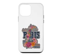 Paris France Eiffel Tower Floral Graphic Design Salut Vous Case for iPhone 12 mini