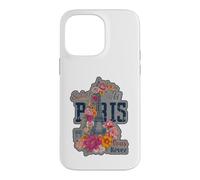 Paris France Eiffel Tower Floral Graphic Design Salut Vous Case for iPhone 14 Pro Max
