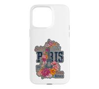 Paris France Eiffel Tower Floral Graphic Design Salut Vous Case for iPhone 15 Pro Max