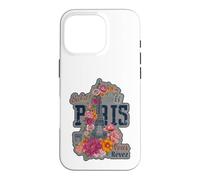 Paris France Eiffel Tower Floral Graphic Design Salut Vous Case for iPhone 16 Pro
