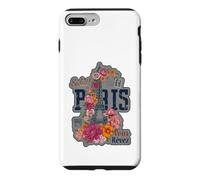 Paris France Eiffel Tower Floral Graphic Design Salut Vous Case for iPhone 7 Plus/8 Plus