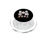 Paris France Eiffel Tower Tourist Passport Stamps Aesthetic PopSockets PopGrip for MagSafe