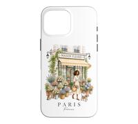 Paris France Flower Shop Chic Woman & Dog Aesthetic Design Case for iPhone 16 Pro Max